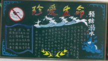 防溺水黑板报：安全在我心中之溺水篇