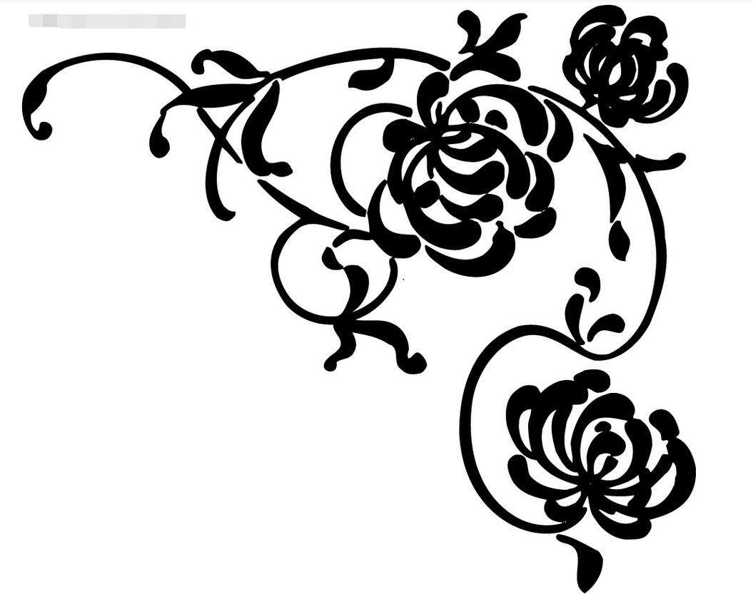 黑板报花边：菊花花边
