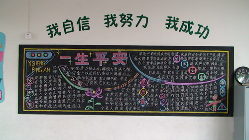 交通安全黑板报：交通安全伴我行