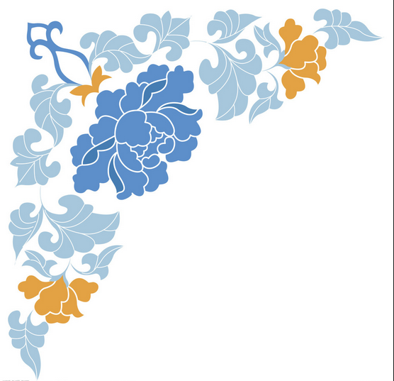 黑板报花边：牡丹花边