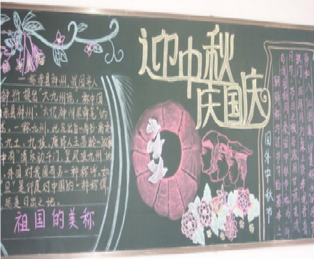 中秋节黑板报：月儿圆圆话中秋