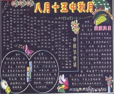 中秋节黑板报：中秋夜寻月