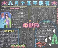 中秋节黑板报：感恩中秋