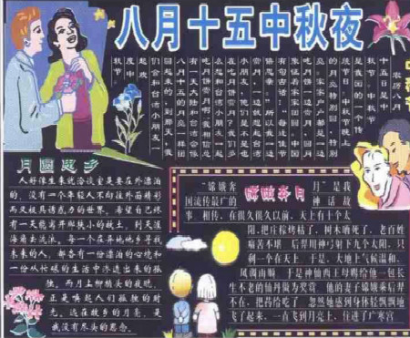 中秋节黑板报：中秋佳节各地风俗