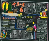 中秋节黑板报：中秋夜洞庭湖对月歌