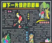 植树节黑板报：我与小树共同成长