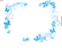 黑板报花边：蓝色蝴蝶