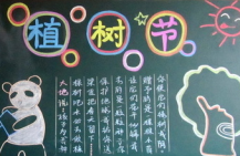 植树节黑板报：我会种树啦-黑板报主题
