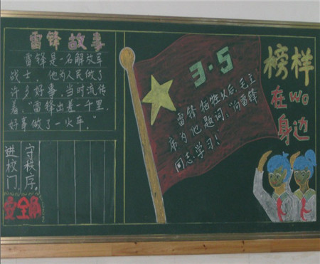 学雷锋黑板报：学习雷锋好榜样