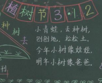 植树节黑板报：为大自然添一片绿