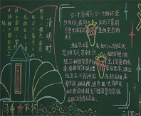 清明节黑板报：全家扫墓