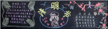 清明节黑板报：去烈士陵园扫墓