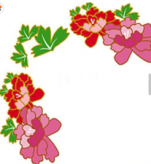 黑板报花边：经典黑板报花边图案花团锦簇