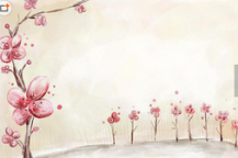 黑板报花边：桃花朵朵开