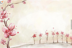 黑板报花边：桃花朵朵开