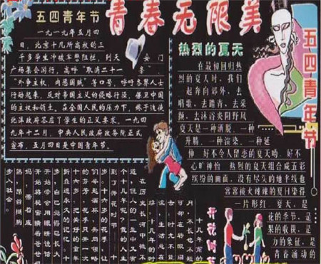 五四青年节黑板报