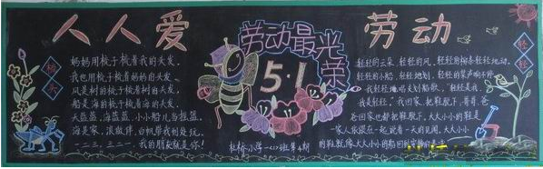 五一劳动节黑板报
