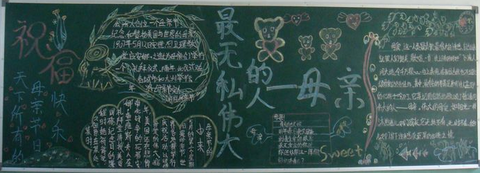 母亲节黑板报