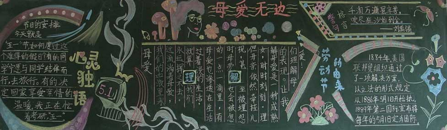 母亲节黑板报