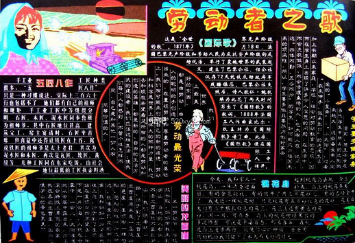 五一劳动节黑板报