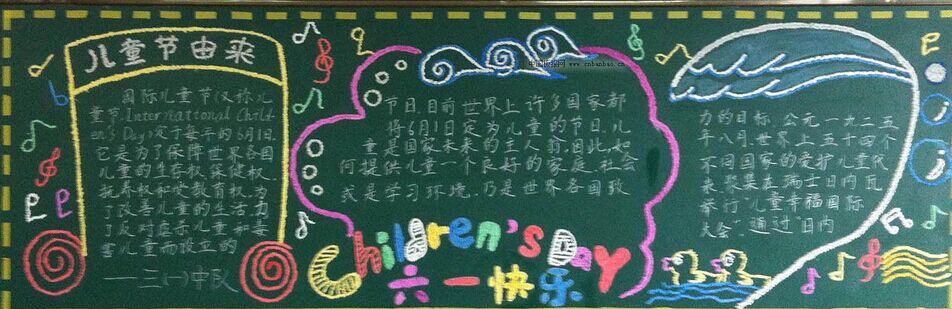 六一儿童节黑板报