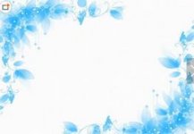 黑板报花边：精美手抄报花边图案-梦幻幽蓝