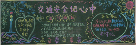 交通安全黑板报