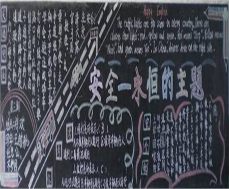 交通安全黑板报
