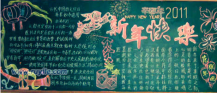 迎新年黑板报：新年新起