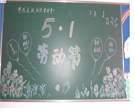 五一劳动节黑板报：五一就快到 短信先问好