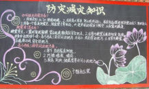 防震减灾黑板报：防地震伤害