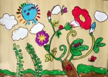 简笔画花：牵牛花
