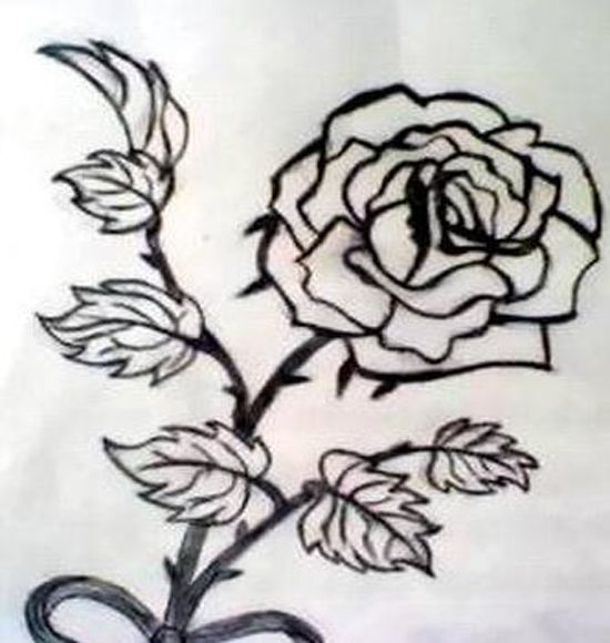 简笔画花