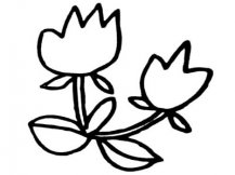 简笔画花：翩飞的花朵