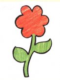 简笔画花：桃花