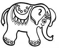 大象简笔画：Elephant