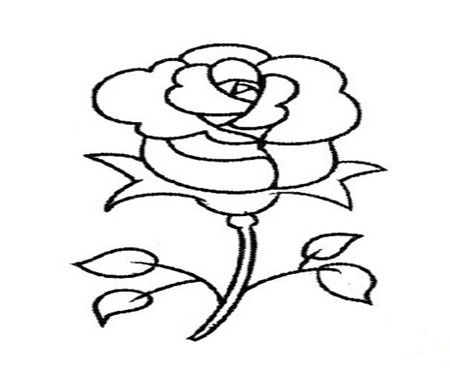 简笔画花